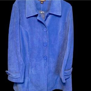Roaman’s coat Oversized PTP 24 fleece royal blue pea coat